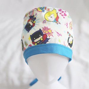 Supergirl Batgirl and Wonder Woman Surgical Scrub Cap Chemo Hat